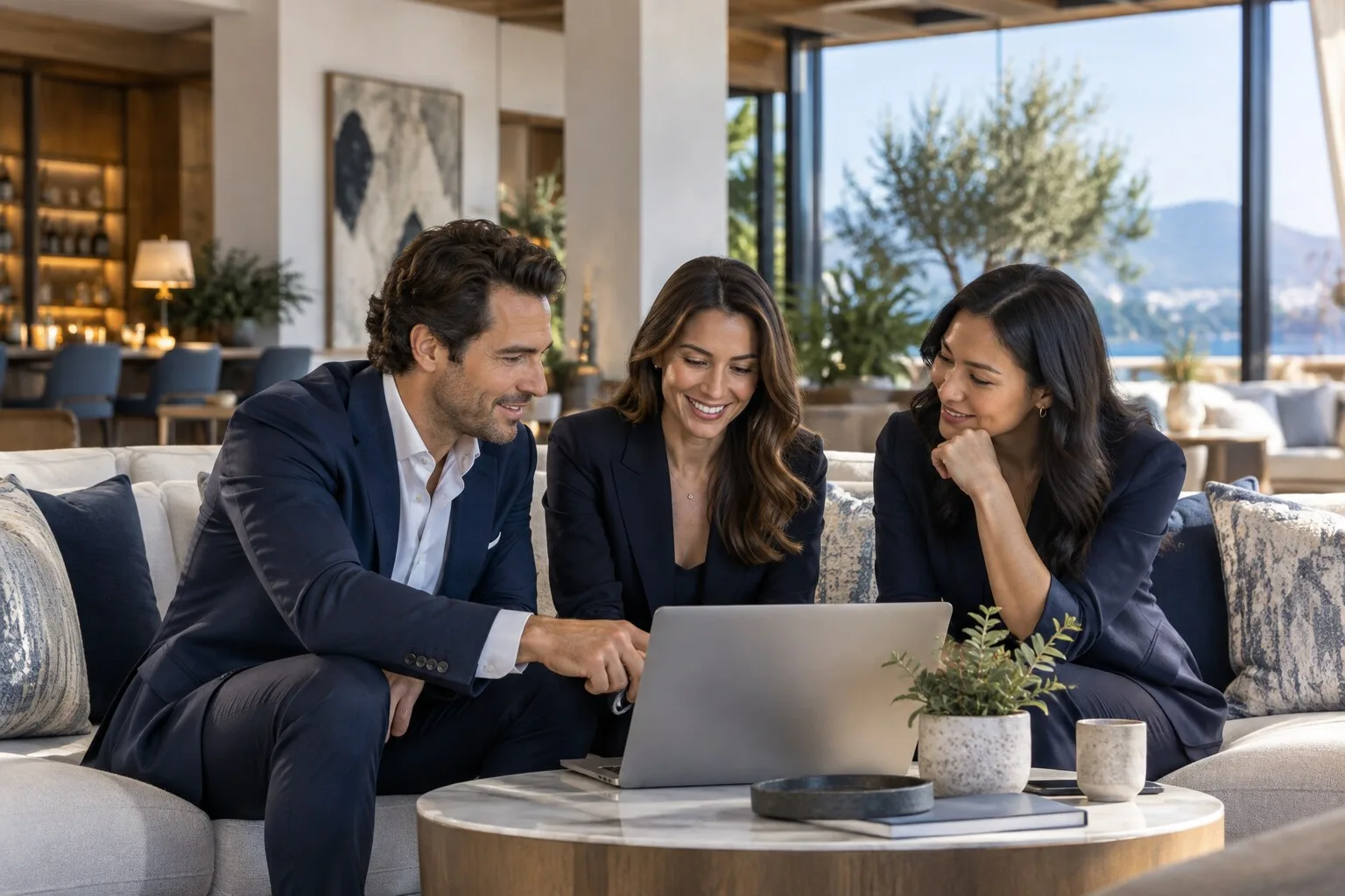 Professionals exploring a shared business opportunity
